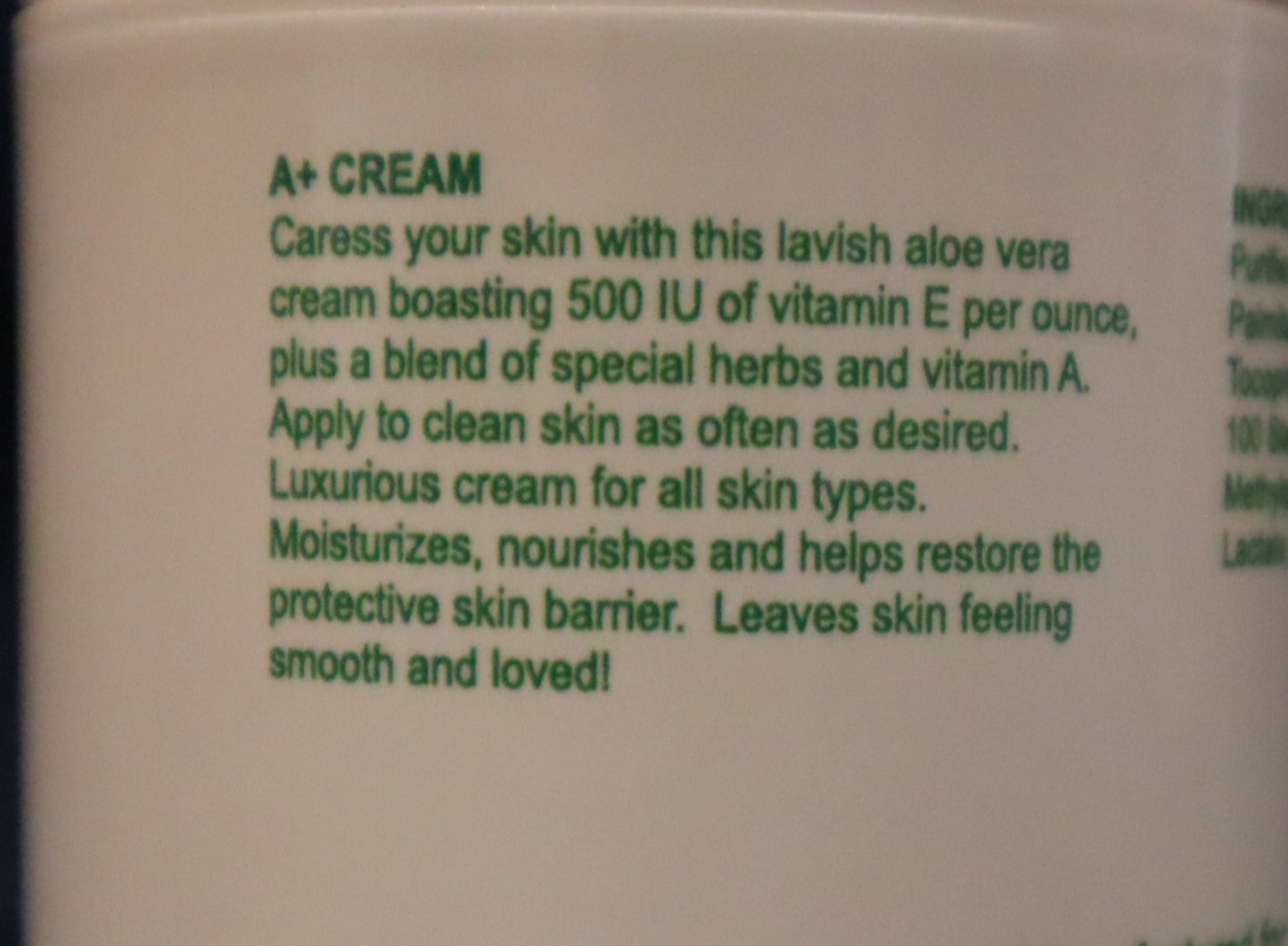 Aloe Plus A+ Cream, 4.0 oz